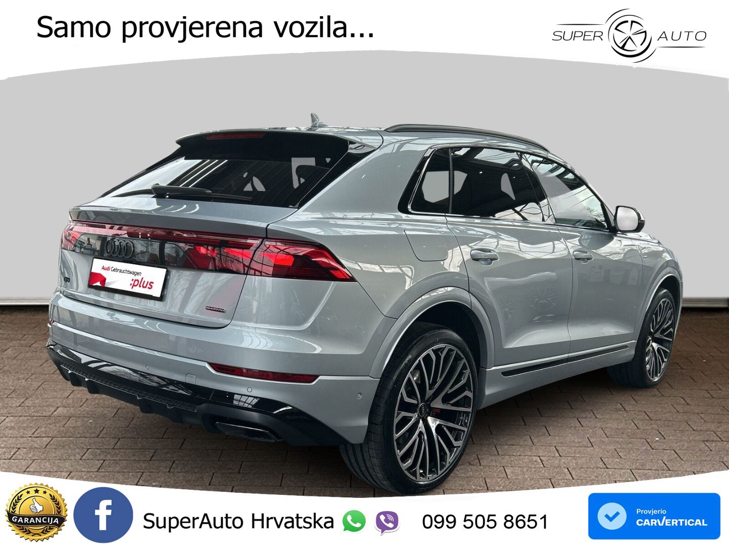 Audi Q8 55 TFSIe V6 (394 KS) quattro Tiptronic S line LED+GR SJED+ACC