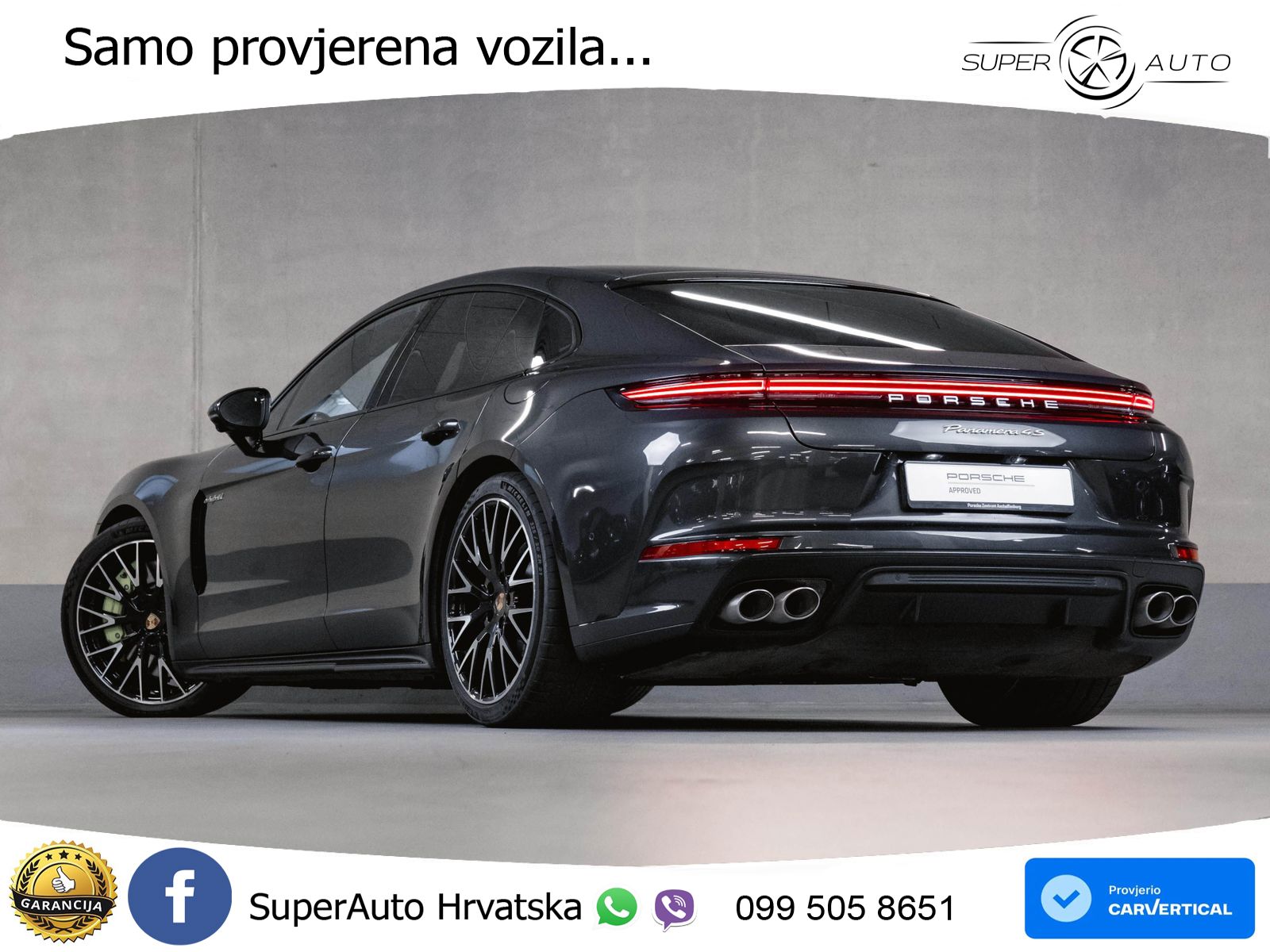 Porsche Panamera 4S 2.9 V6 (544 KS) E-Hybrid PDK ACC+HEAD+4xGR SJED+360+PANO