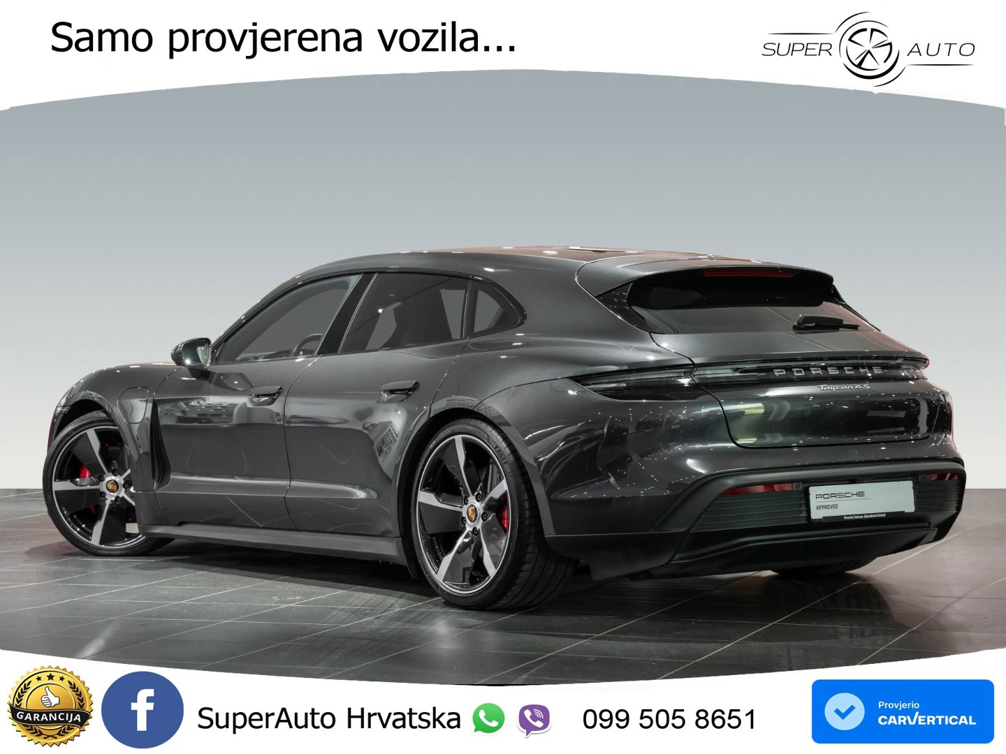 Porsche Taycan Sport Turismo 4S Performance Plus 93.4 kWh (571 KS)