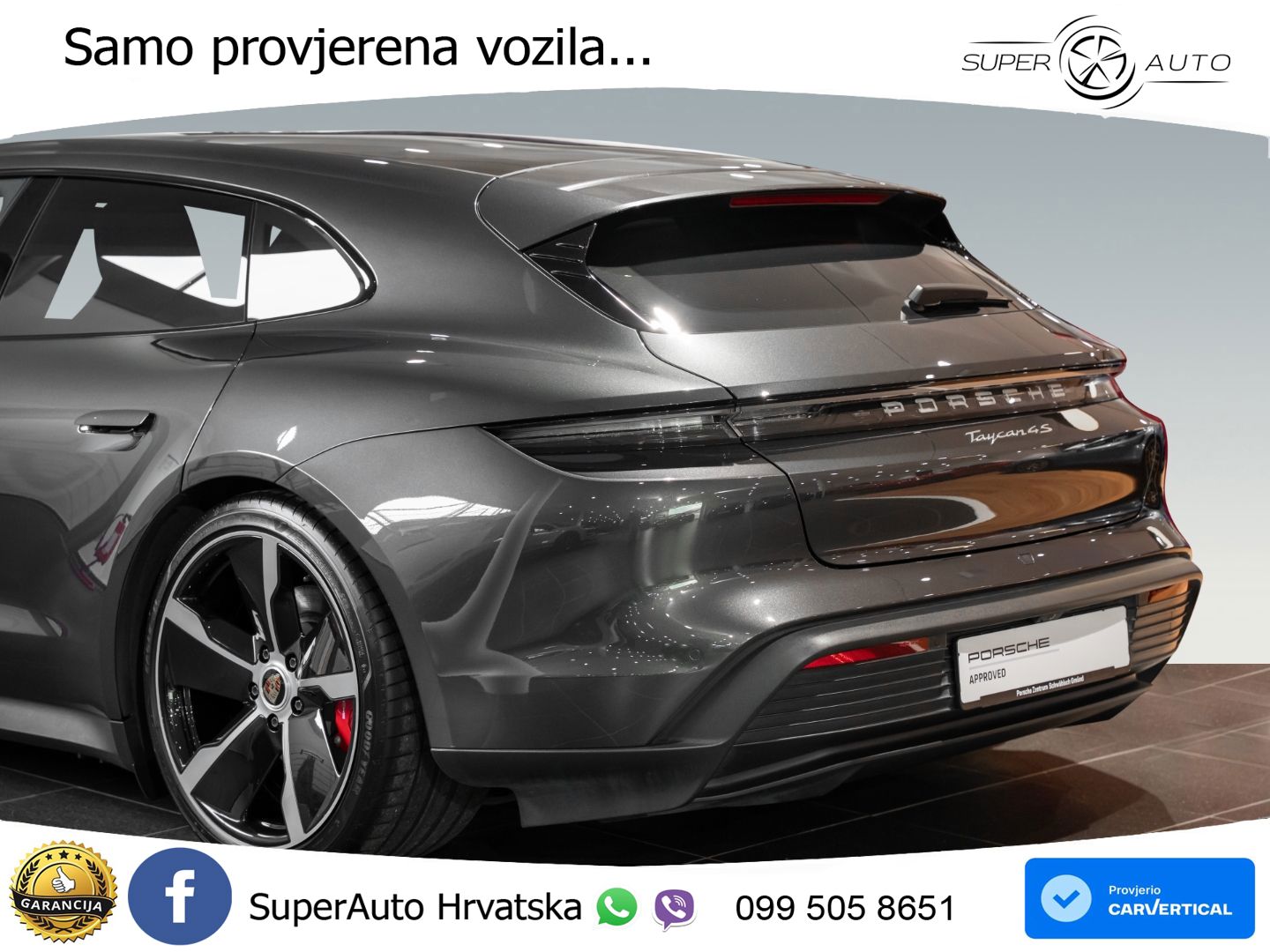 Porsche Taycan Sport Turismo 4S Performance Plus 93.4 kWh (571 KS)