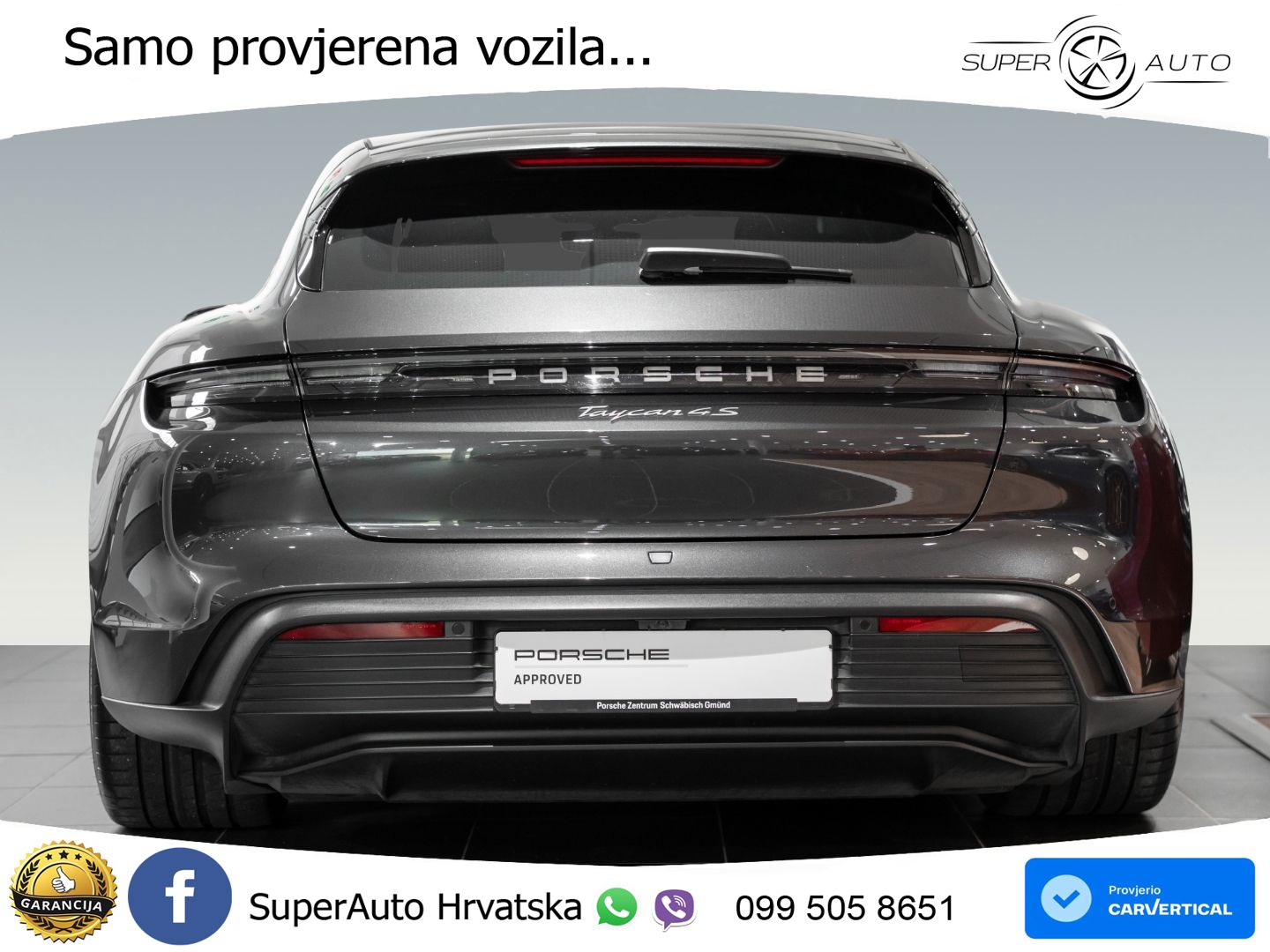 Porsche Taycan Sport Turismo 4S Performance Plus 93.4 kWh (571 KS)