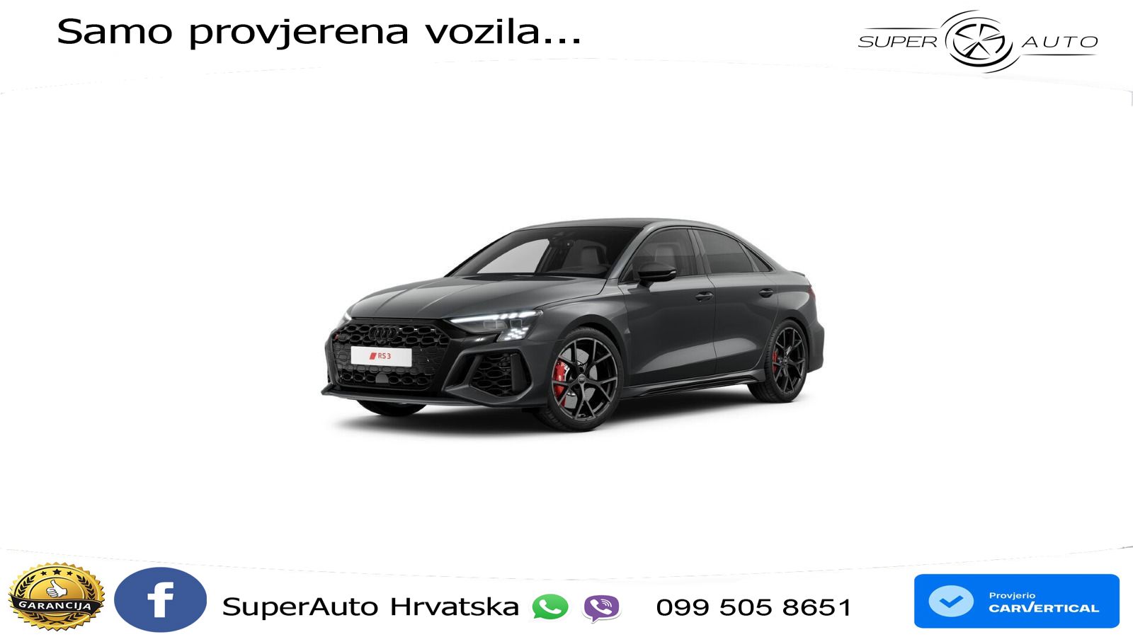Audi RS3 Sedan 2.5 TFSI (400 KS) quattro S tronic LED+GR SJED+ACC