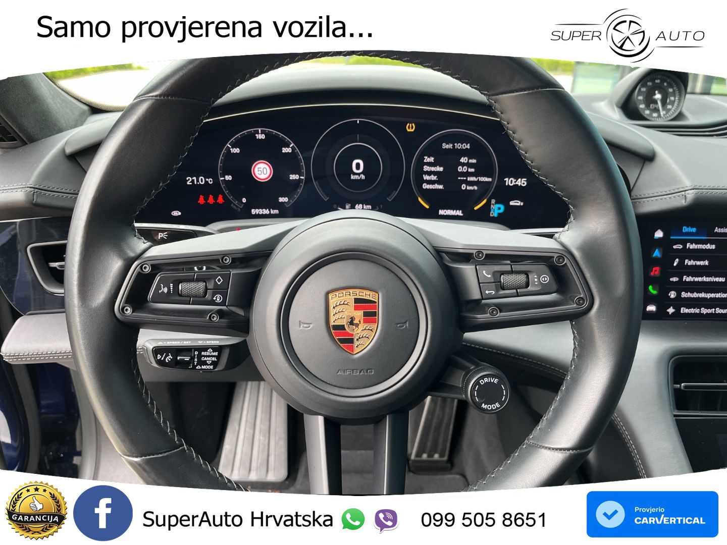 Porsche Taycan Turbo 93.4 kWh (680 KS)