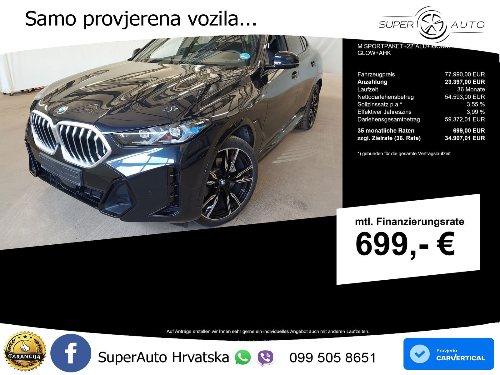 BMW X6 40d (352 KS) xDrive Steptronic LED+GR SJED+ACC