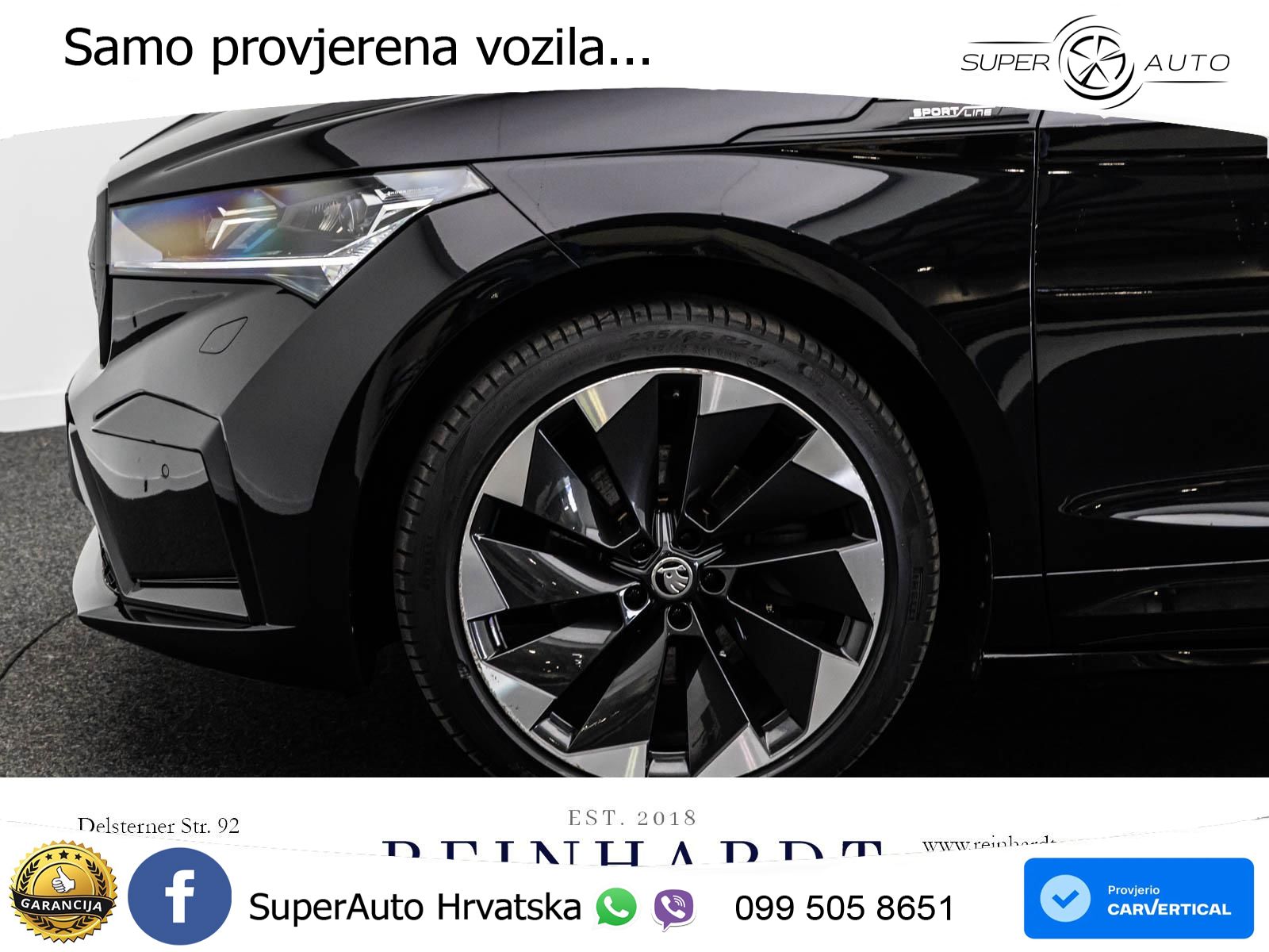 Škoda Enyaq iV 80 82 kWh (204 KS) SportLine LED+GR SJED+ACC