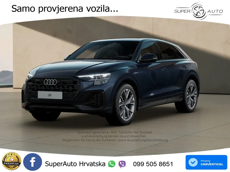 Audi Q8 55 TFSIe V6 (394 KS) quattro Tiptronic S line LED+GR SJED+ACC