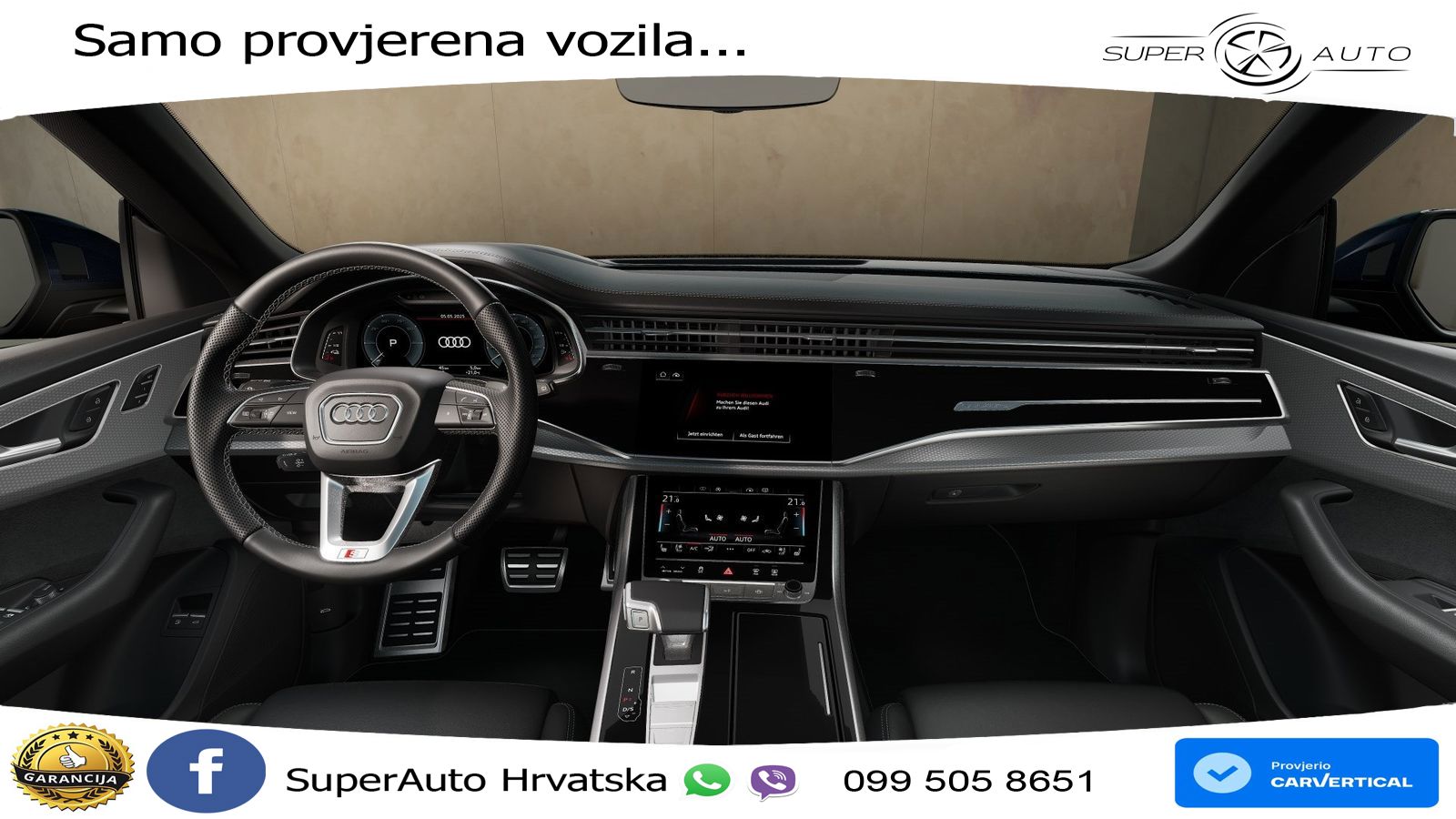 Audi Q8 55 TFSIe V6 (394 KS) quattro Tiptronic S line LED+GR SJED+ACC