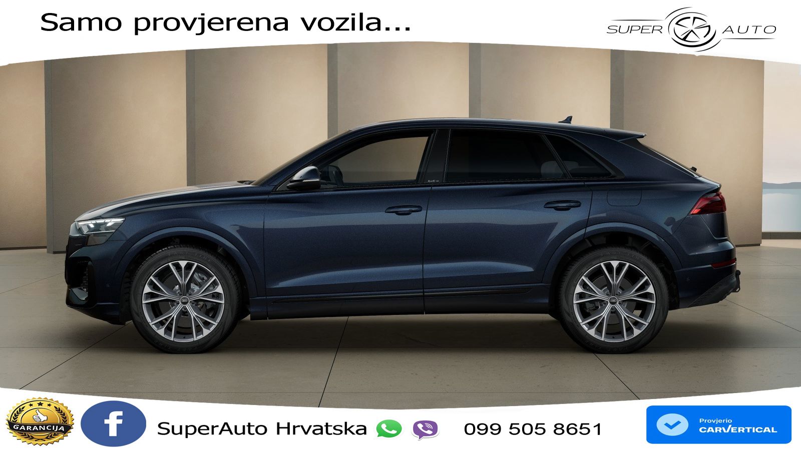 Audi Q8 55 TFSIe V6 (394 KS) quattro Tiptronic S line LED+GR SJED+ACC