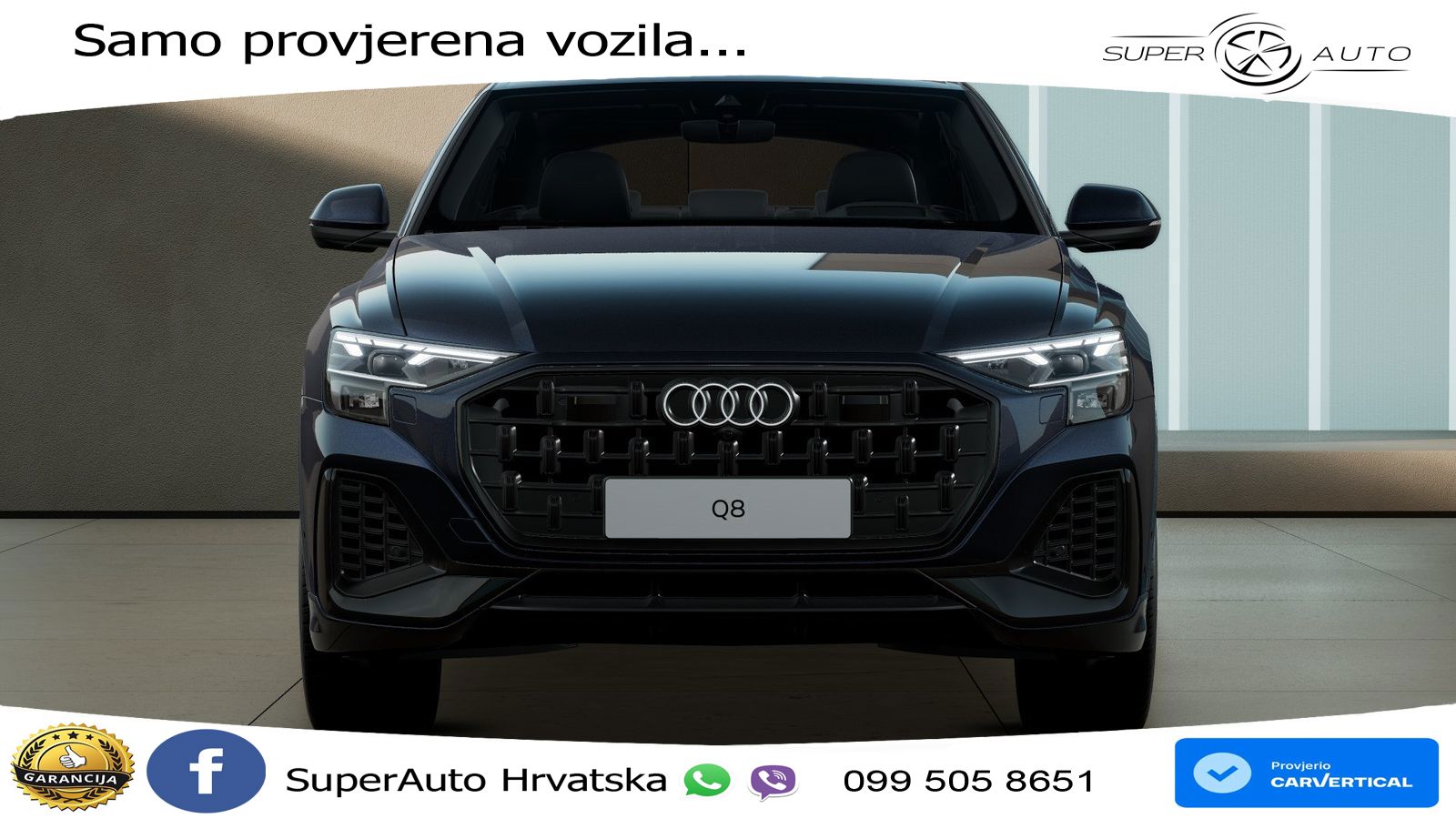Audi Q8 55 TFSIe V6 (394 KS) quattro Tiptronic S line LED+GR SJED+ACC