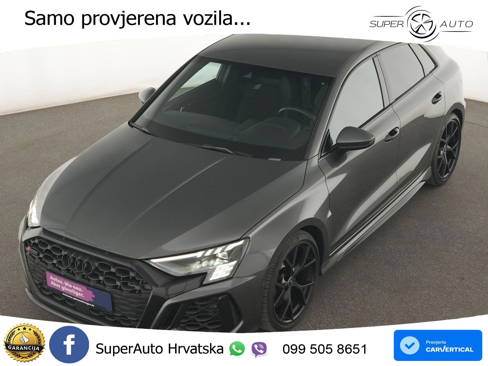 Audi RS3 Sportback 2.5 TFSI (400 KS) quattro S tronic LED+GR SJED+ACC