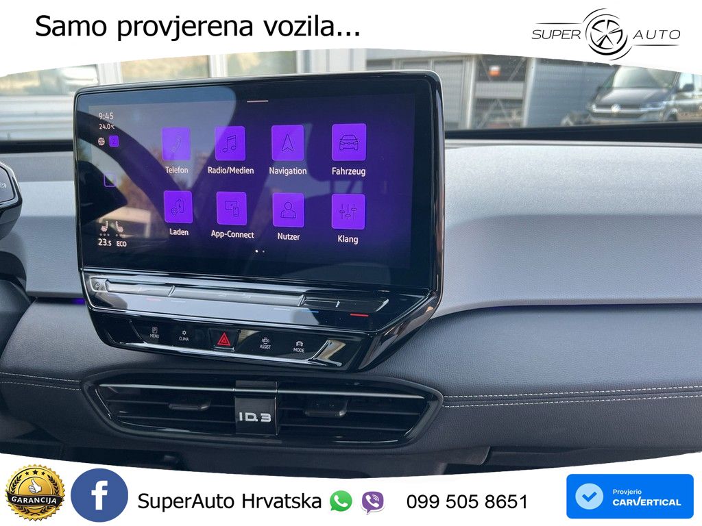 Volkswagen ID.3 Pro 62 kWh (204 KS) LED+GR SJED+ACC