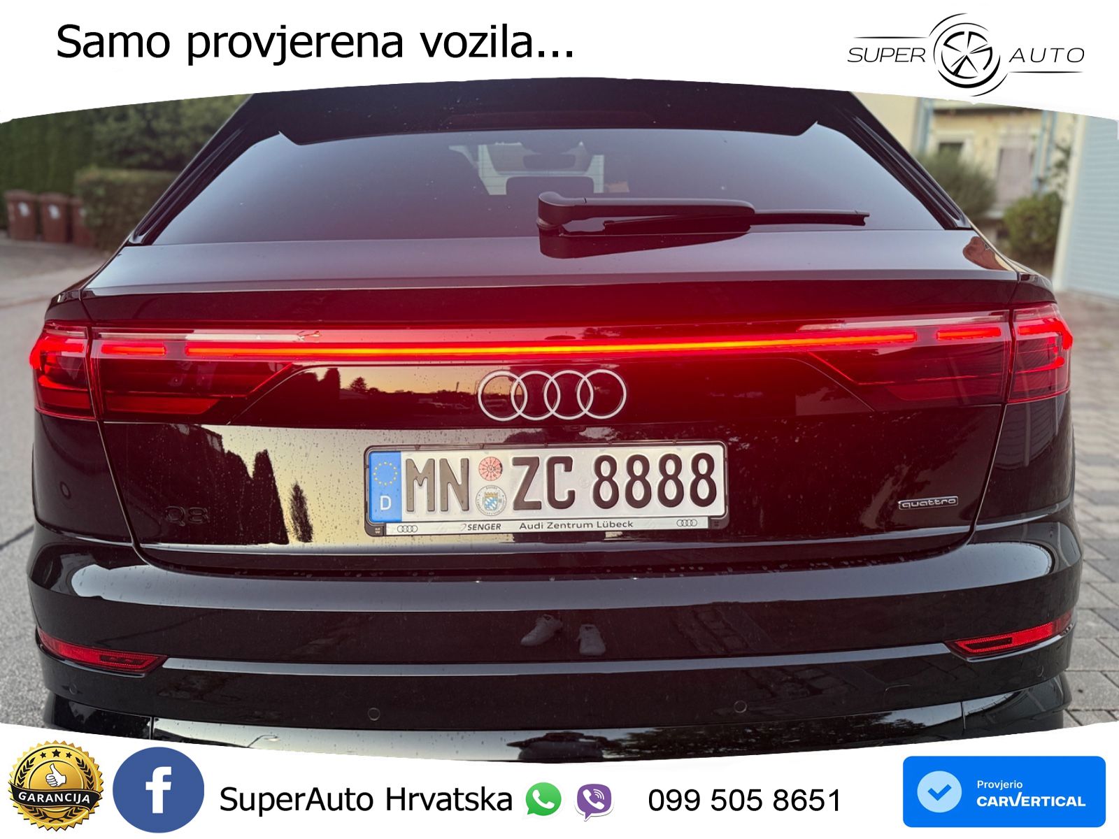 Audi Q8 50 TDI V6 (286 KS) quattro Tiptronic S line LED+GR SJED+ACC