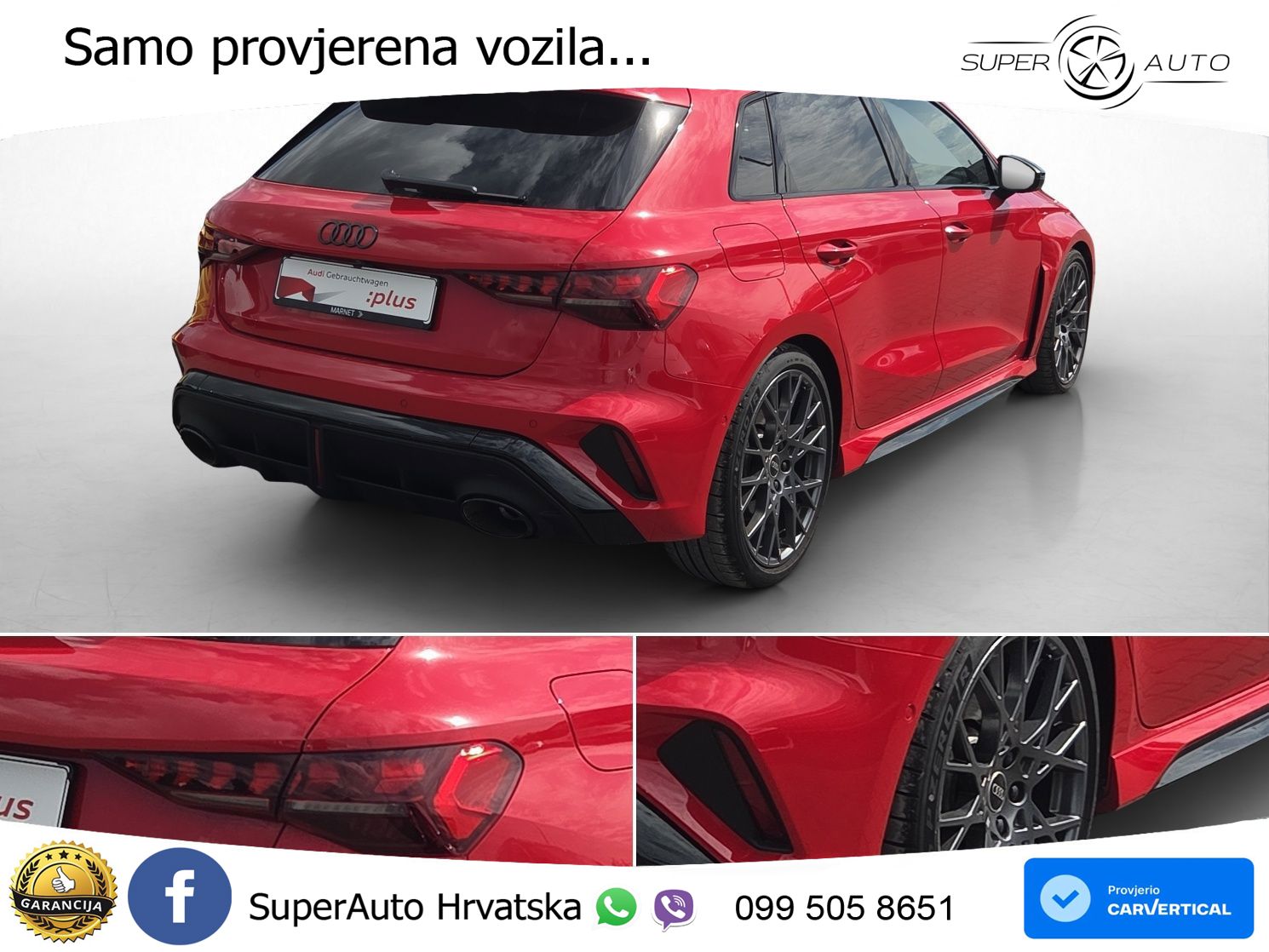 Audi RS3 Sportback 2.5 TFSI (400 KS) quattro S tronic LED+GR SJED+ACC