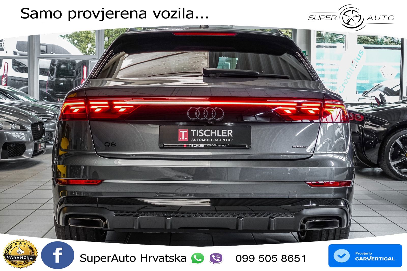Audi Q8 50 TDI V6 (286 KS) quattro Tiptronic S line LED+GR SJED+ACC