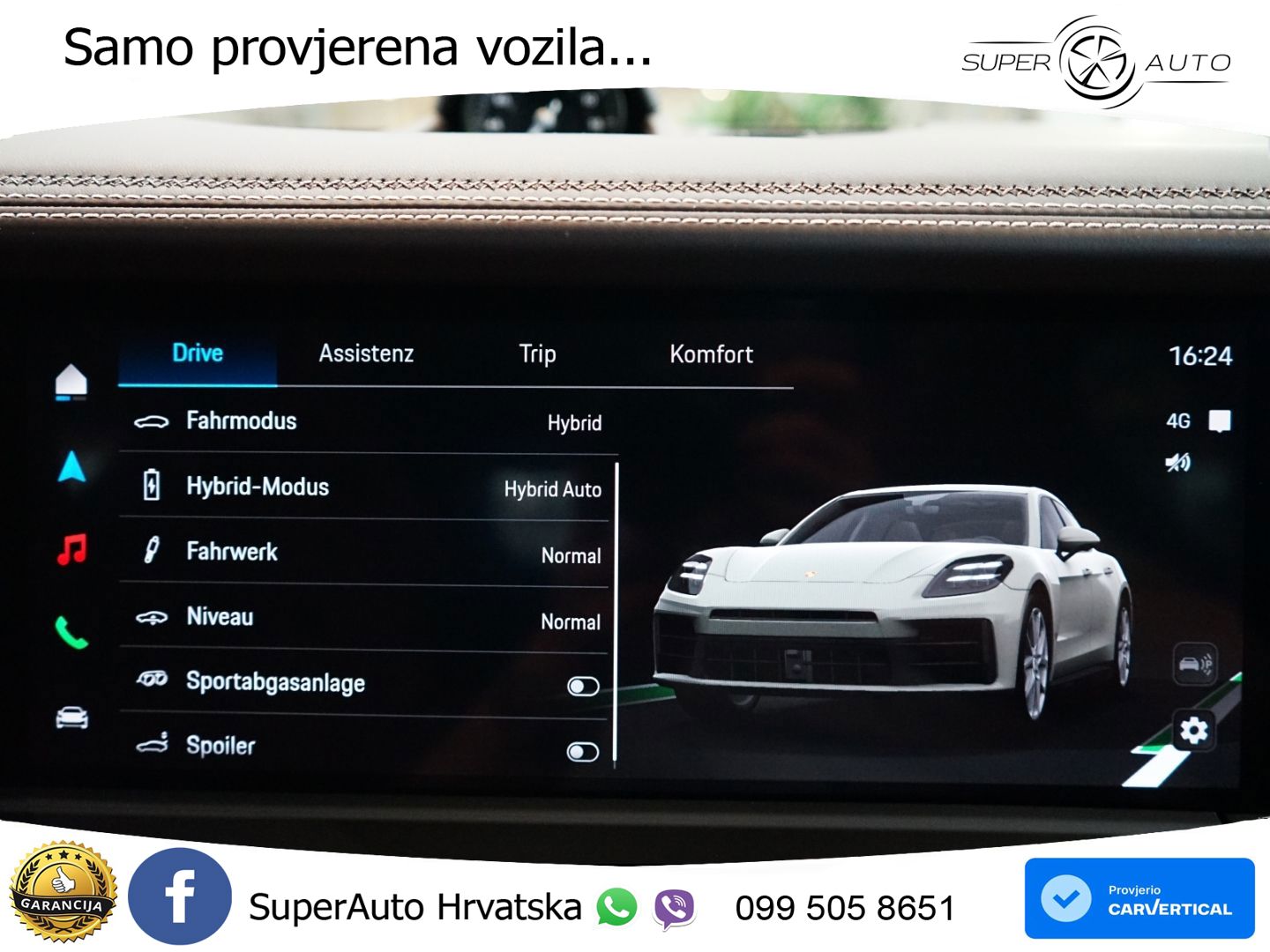 Porsche Panamera 4 2.9 V6 (470 KS) E-Hybrid PDK ACC+HEAD+4xGR SJED+360+PANO