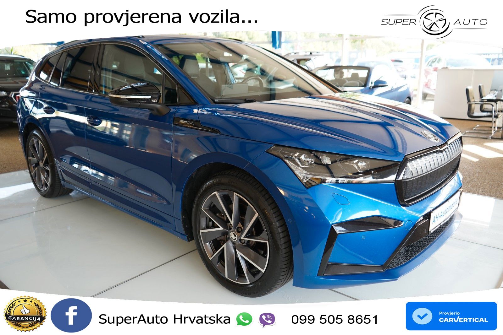 Škoda Enyaq iV 80 82 kWh (204 KS) SportLine LED+GR SJED+ACC