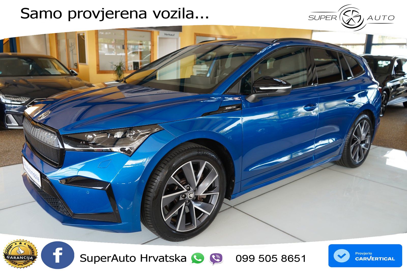 Škoda Enyaq iV 80 82 kWh (204 KS) SportLine LED+GR SJED+ACC