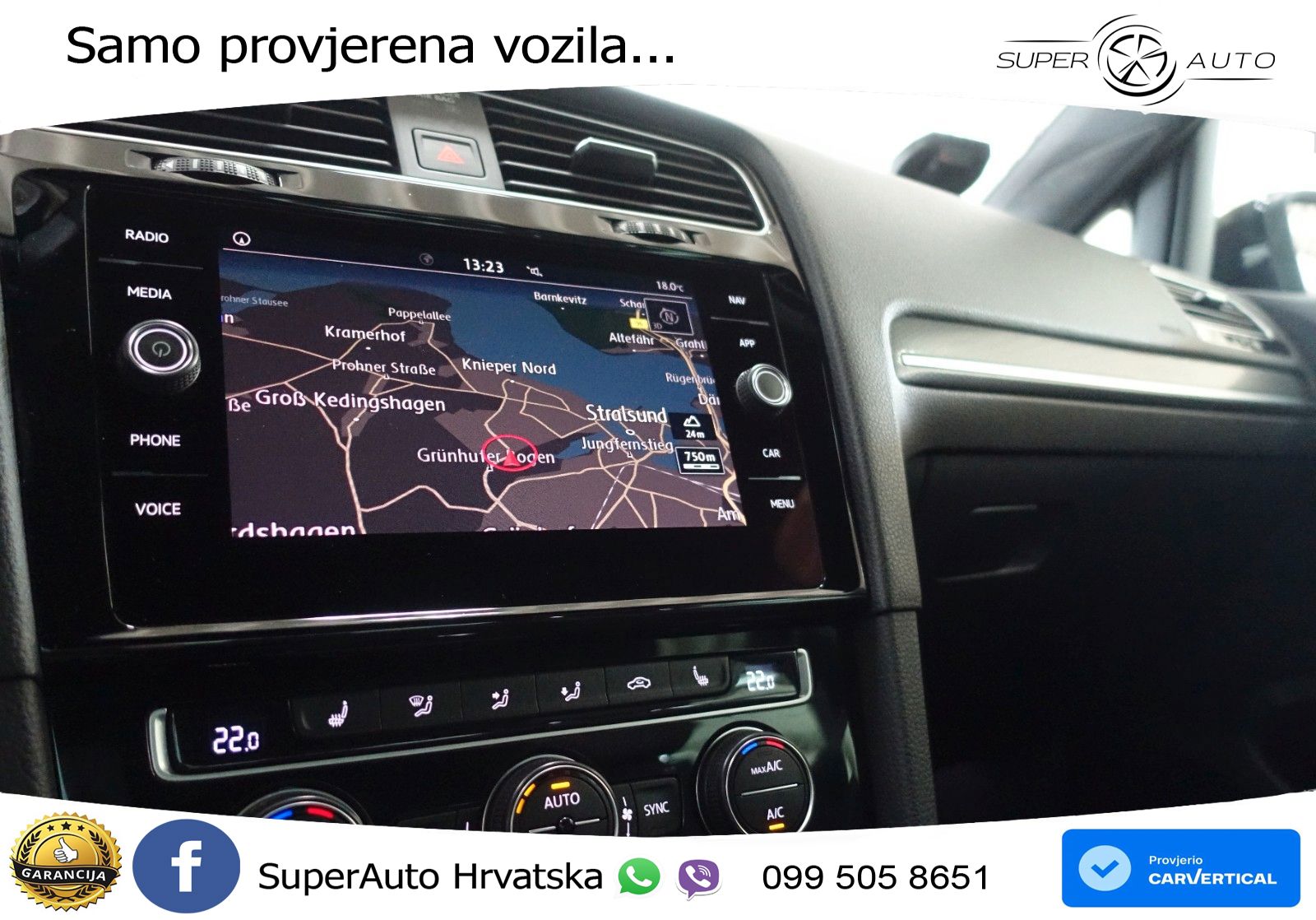 Volkswagen Golf 7 2.0 GTI Performance DSG 245 KS, LED+GR SJED+ACC