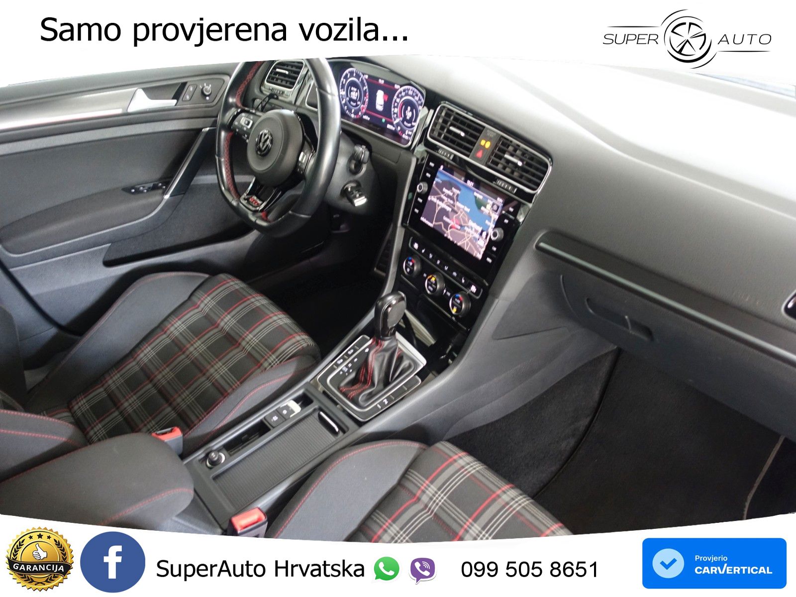 Volkswagen Golf 7 2.0 GTI Performance DSG 245 KS, LED+GR SJED+ACC