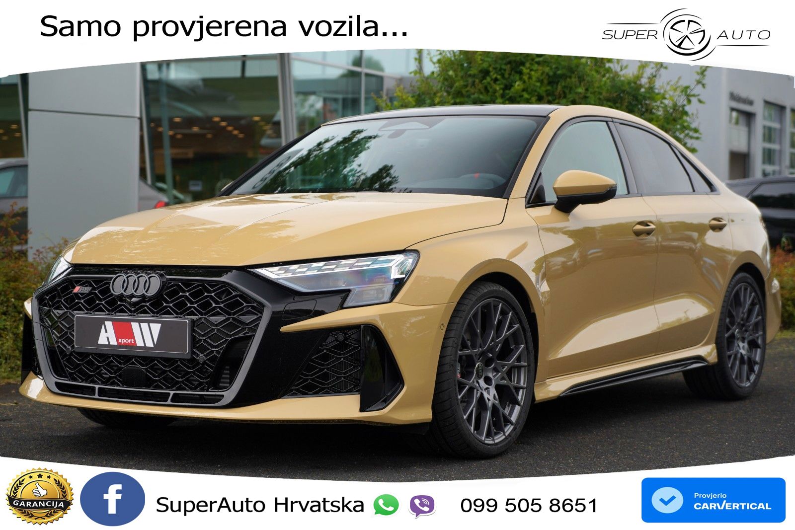 Audi RS3 Sedan 2.5 TFSI (400 KS) quattro S tronic LED+GR SJED+ACC