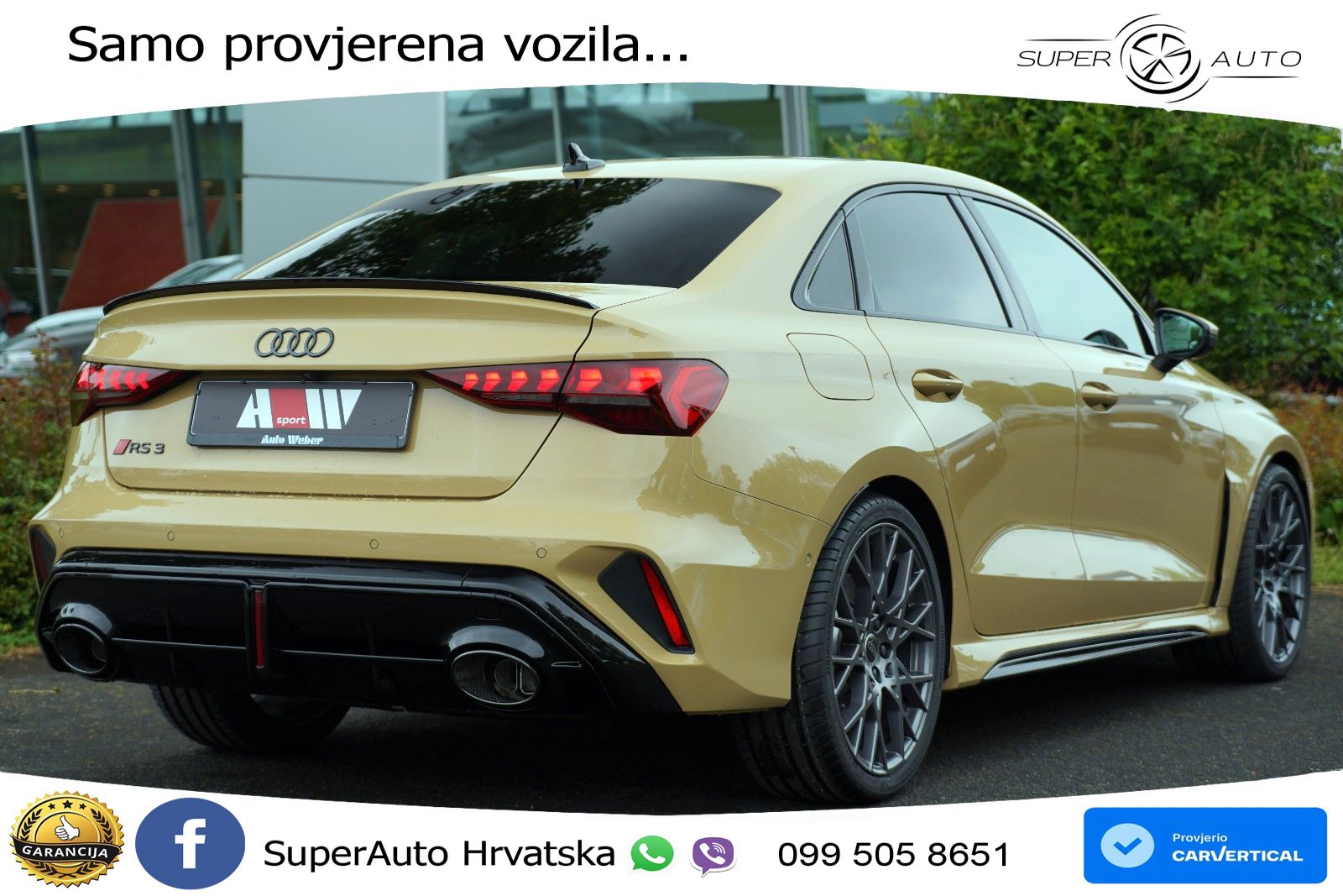 Audi RS3 Sedan 2.5 TFSI (400 KS) quattro S tronic LED+GR SJED+ACC