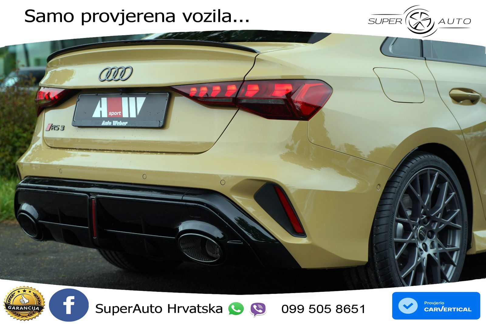 Audi RS3 Sedan 2.5 TFSI (400 KS) quattro S tronic LED+GR SJED+ACC