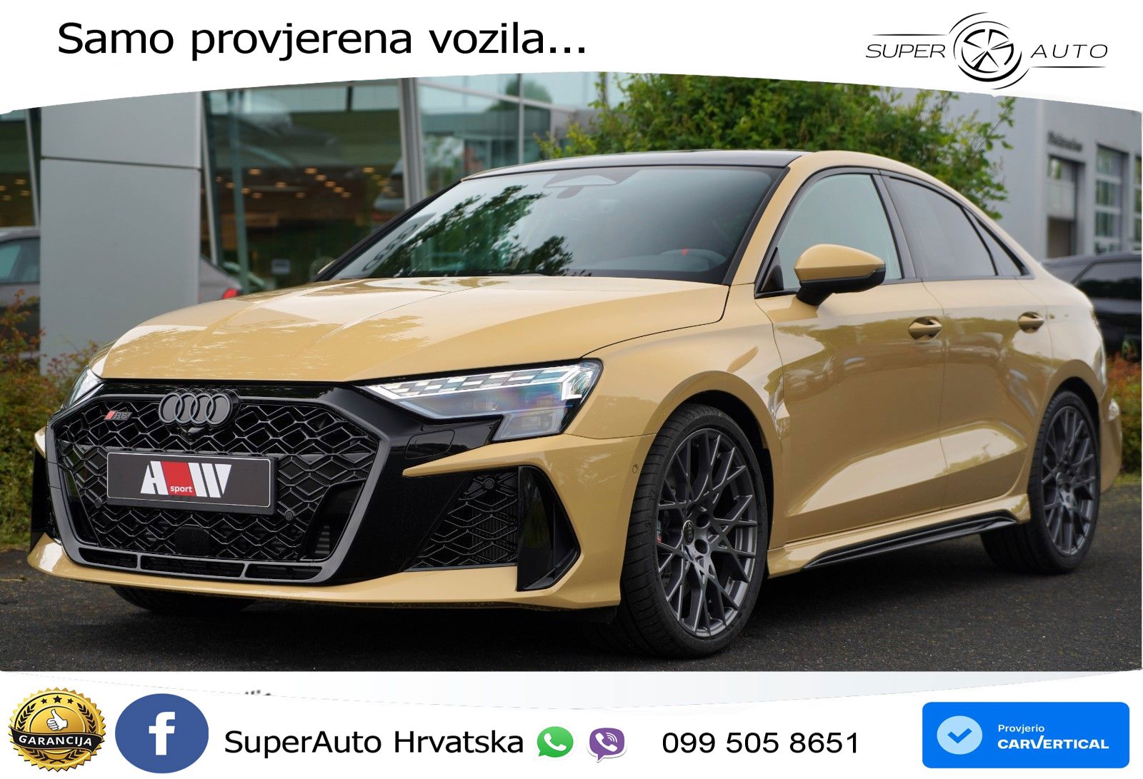 Audi RS3 Sedan 2.5 TFSI (400 KS) quattro S tronic LED+GR SJED+ACC