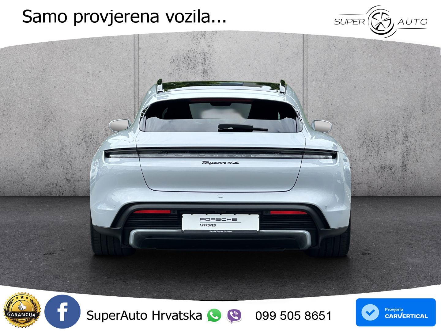 Porsche Taycan Sport Turismo 4S 105 kWh (598 KS)