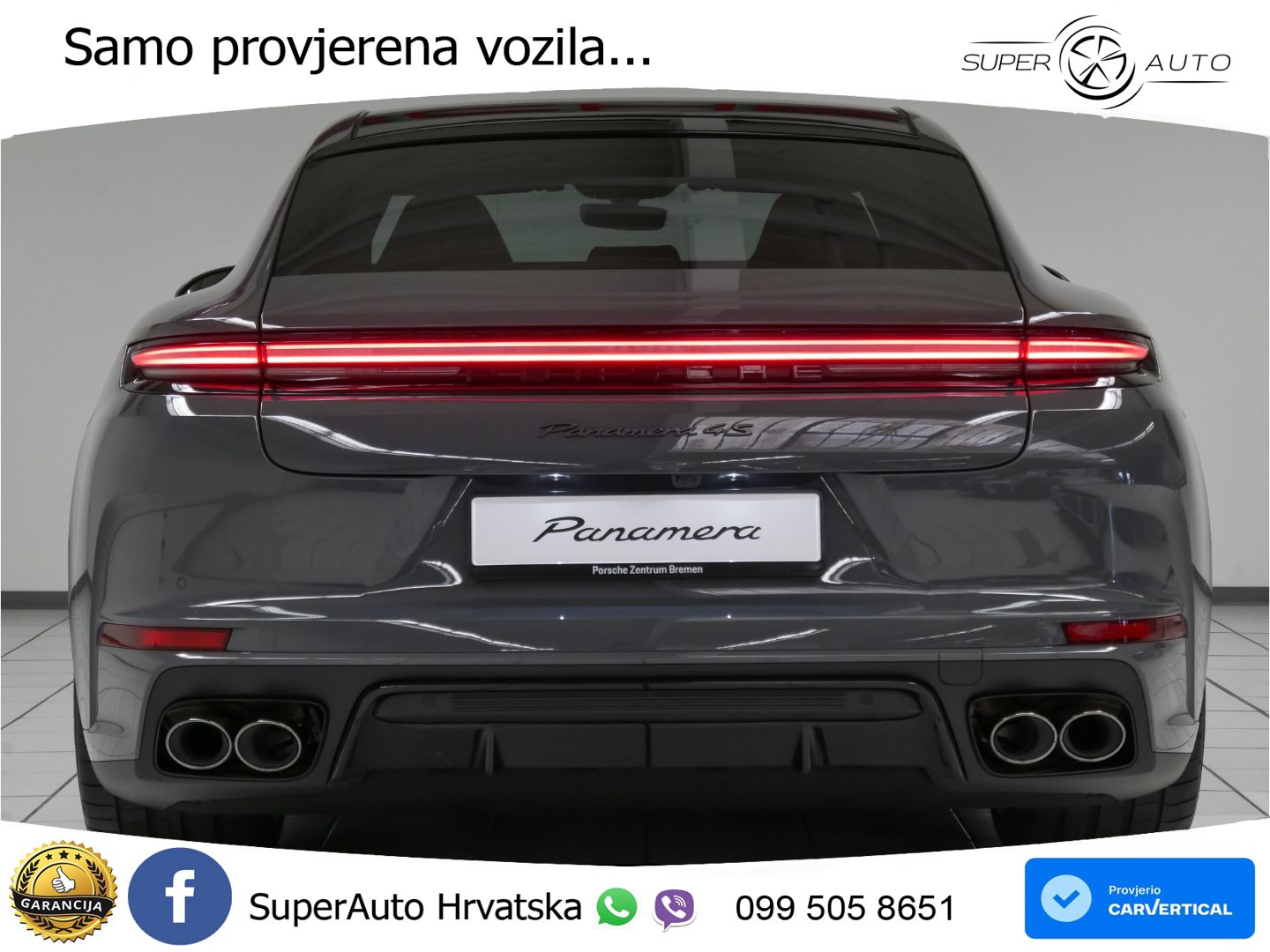 Porsche Panamera 4S 2.9 V6 (544 KS) E-Hybrid PDK ZRAČNI+ACC+GR SJED+KAM+PANO
