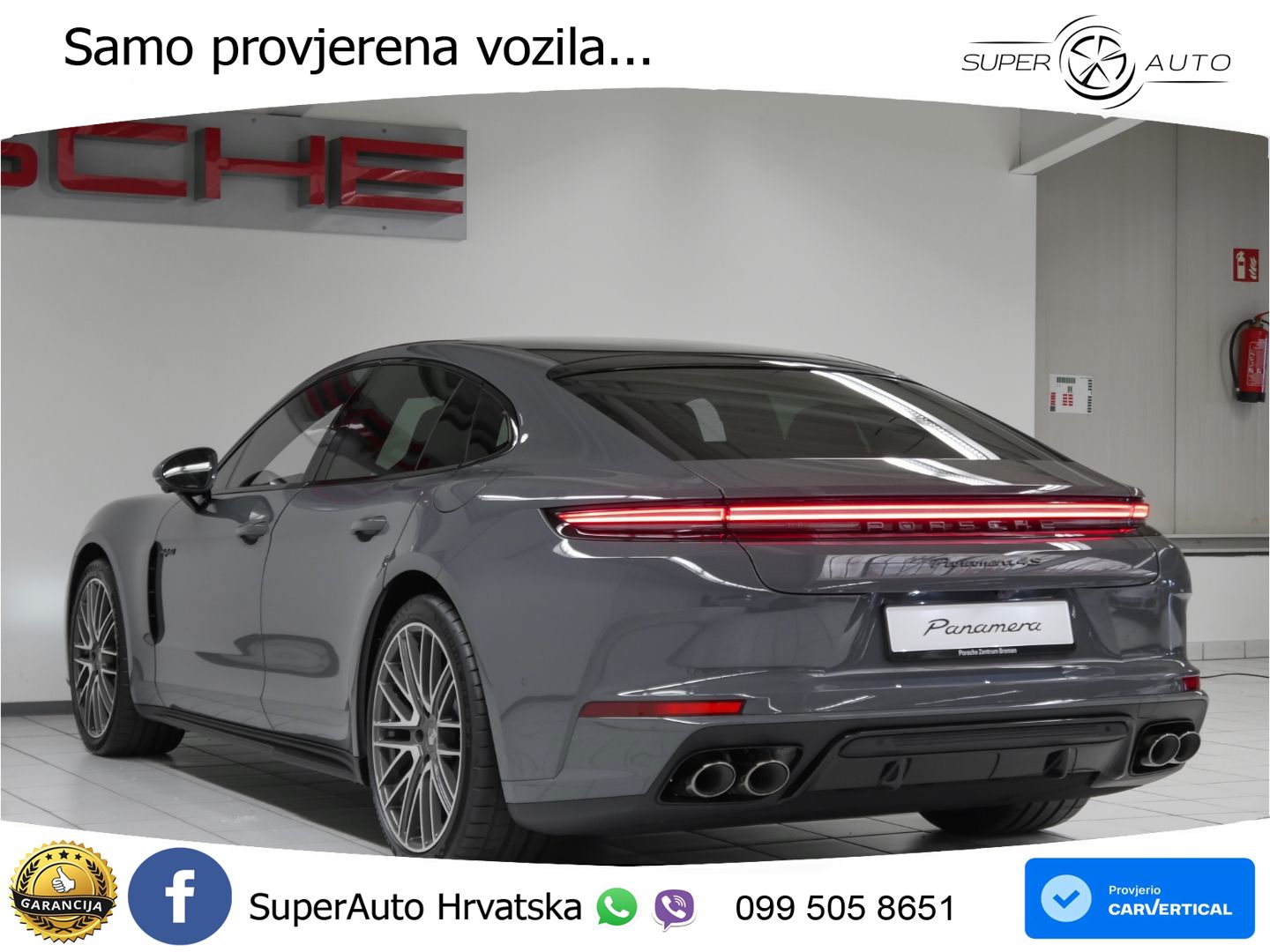 Porsche Panamera 4S 2.9 V6 (544 KS) E-Hybrid PDK ZRAČNI+ACC+GR SJED+KAM+PANO