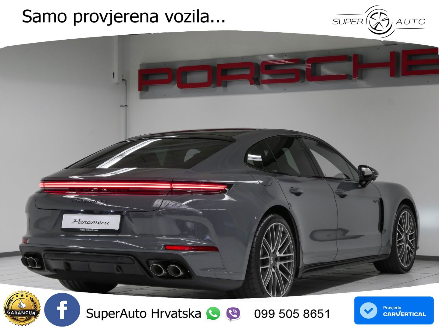 Porsche Panamera 4S 2.9 V6 (544 KS) E-Hybrid PDK ZRAČNI+ACC+GR SJED+KAM+PANO