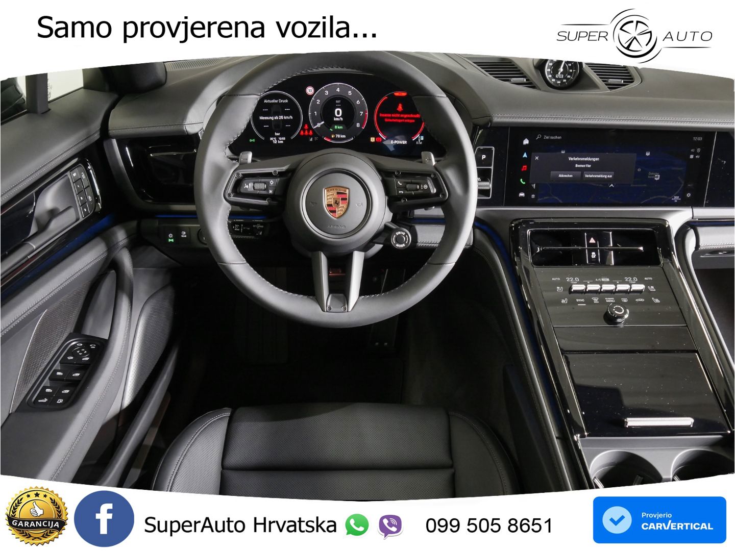Porsche Panamera 4S 2.9 V6 (544 KS) E-Hybrid PDK ZRAČNI+ACC+GR SJED+KAM+PANO