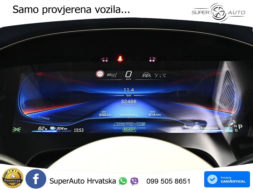 Mercedes EQE AMG 43 100 kWh (476 KS) 4MATIC ZRAČNI+ACC+GR SJED+KAM+PANO