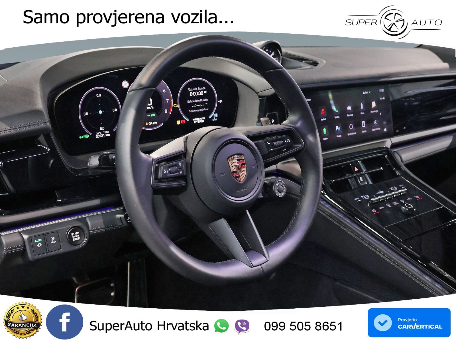 Porsche Panamera 4S 2.9 V6 (544 KS) E-Hybrid PDK ACC+HEAD+4xGR SJED+360+PANO