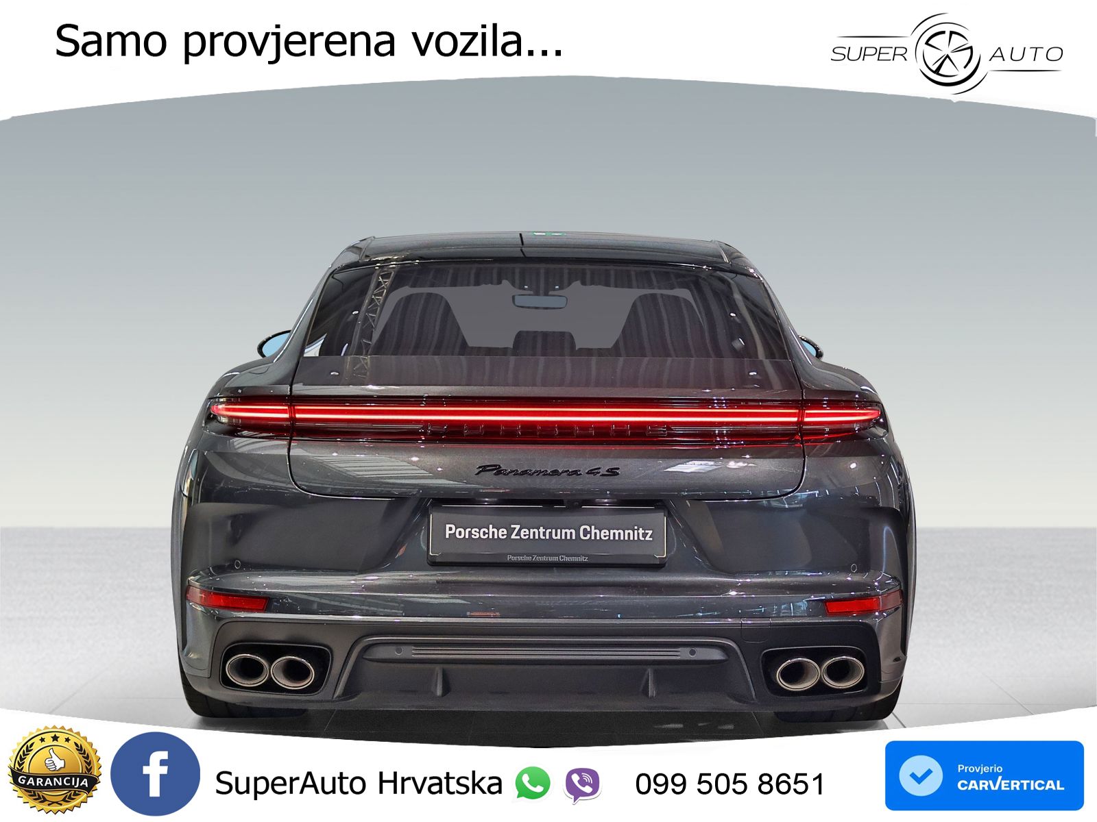 Porsche Panamera 4S 2.9 V6 (544 KS) E-Hybrid PDK ACC+HEAD+4xGR SJED+360+PANO