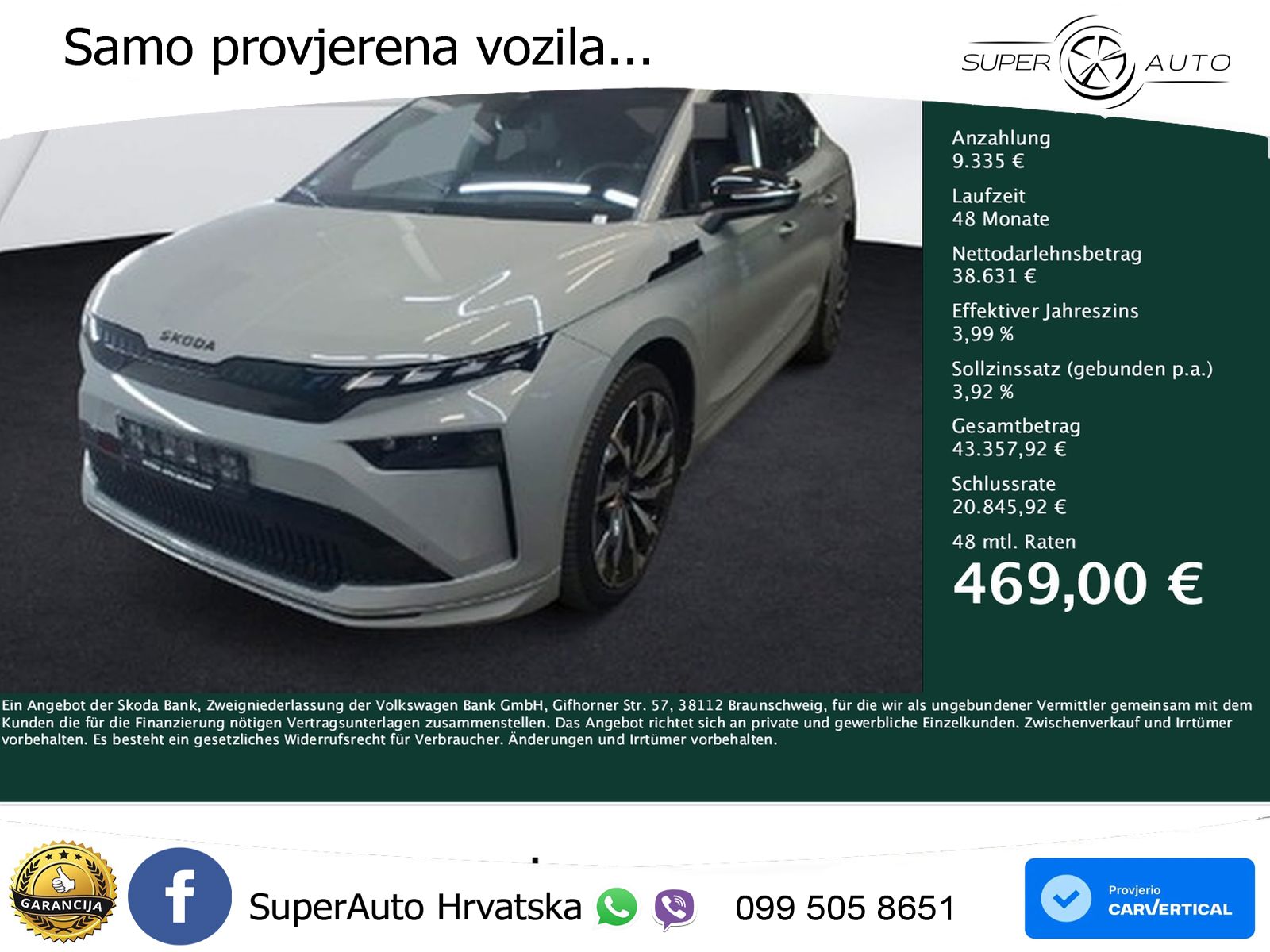 Škoda Enyaq Coupe iV 85 82 kWh (286 KS) SportLine LED+GR SJED+ACC