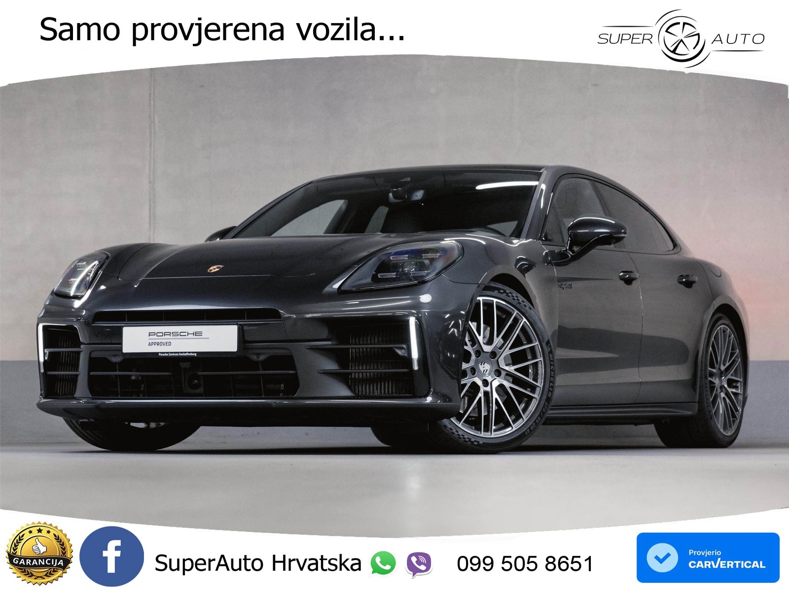 Porsche Panamera 4 2.9 V6 (470 KS) E-Hybrid PDK ACC+HEAD+4xGR SJED+360+PANO