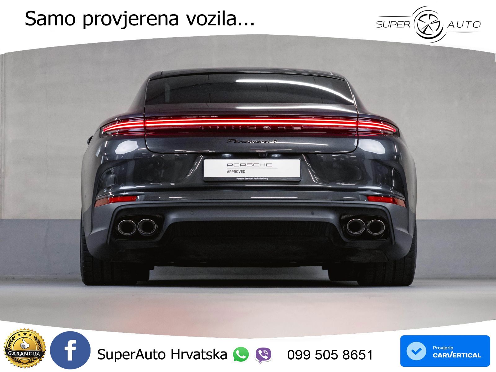 Porsche Panamera 4 2.9 V6 (470 KS) E-Hybrid PDK ACC+HEAD+4xGR SJED+360+PANO