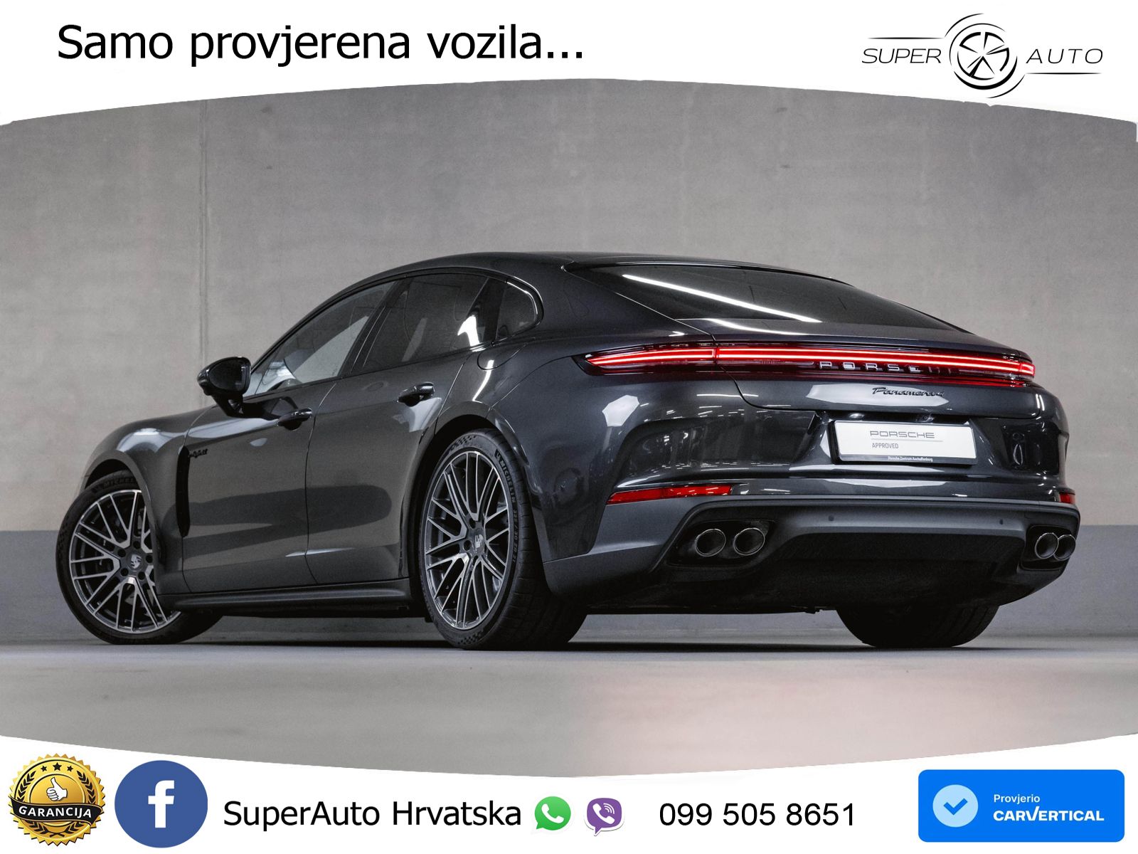 Porsche Panamera 4 2.9 V6 (470 KS) E-Hybrid PDK ACC+HEAD+4xGR SJED+360+PANO