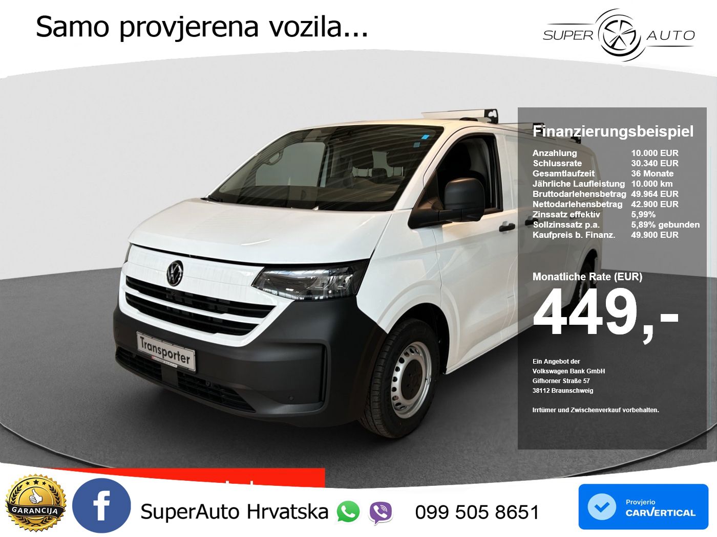 VW Transporter LED+GR SJED+ACC