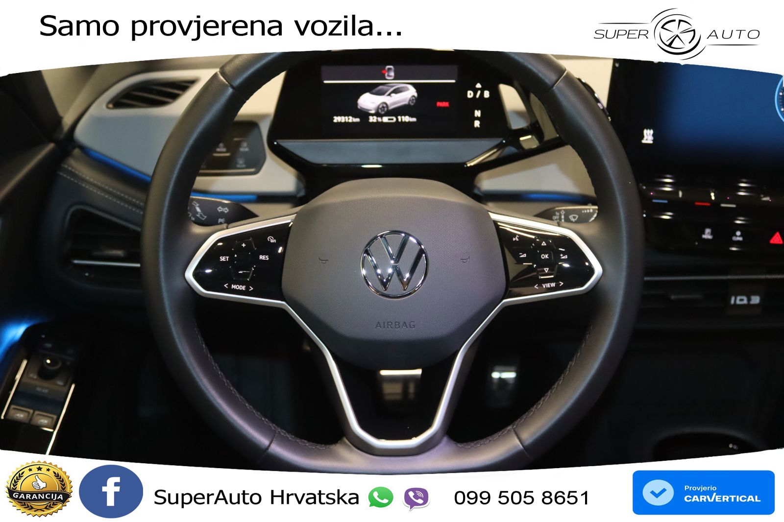 Volkswagen ID.3 Pro 62 kWh (204 KS) LED+GR SJED+ACC