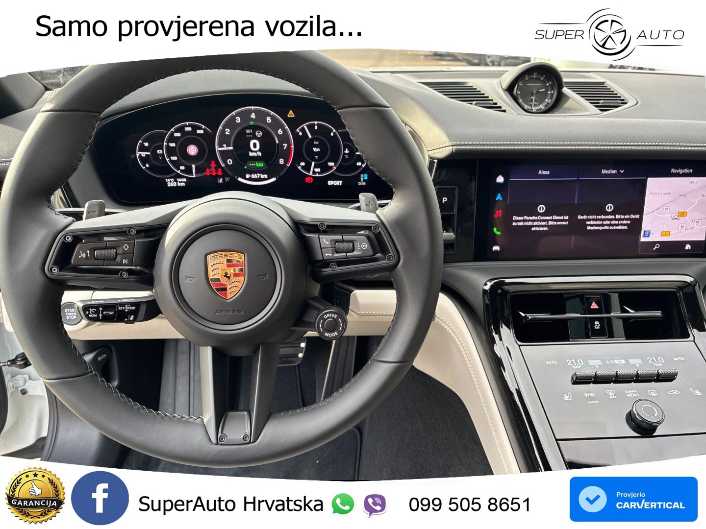 Porsche Panamera 4S 2.9 V6 (544 KS) E-Hybrid PDK ZRAČNI+ACC+GR SJED+KAM+PANO