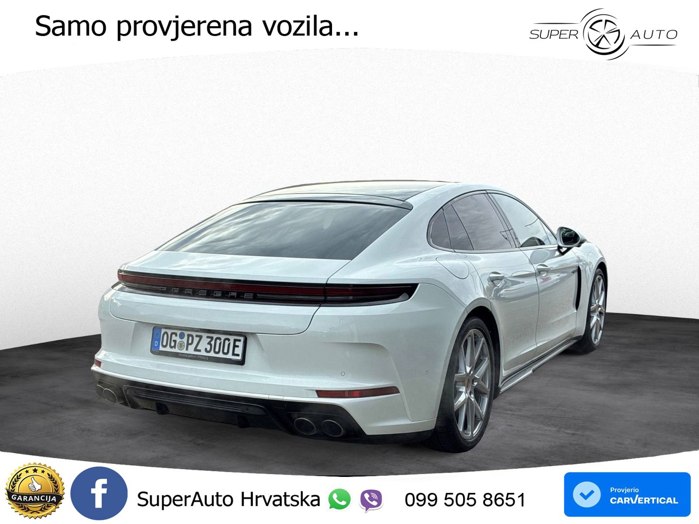 Porsche Panamera 4S 2.9 V6 (544 KS) E-Hybrid PDK ZRAČNI+ACC+GR SJED+KAM+PANO