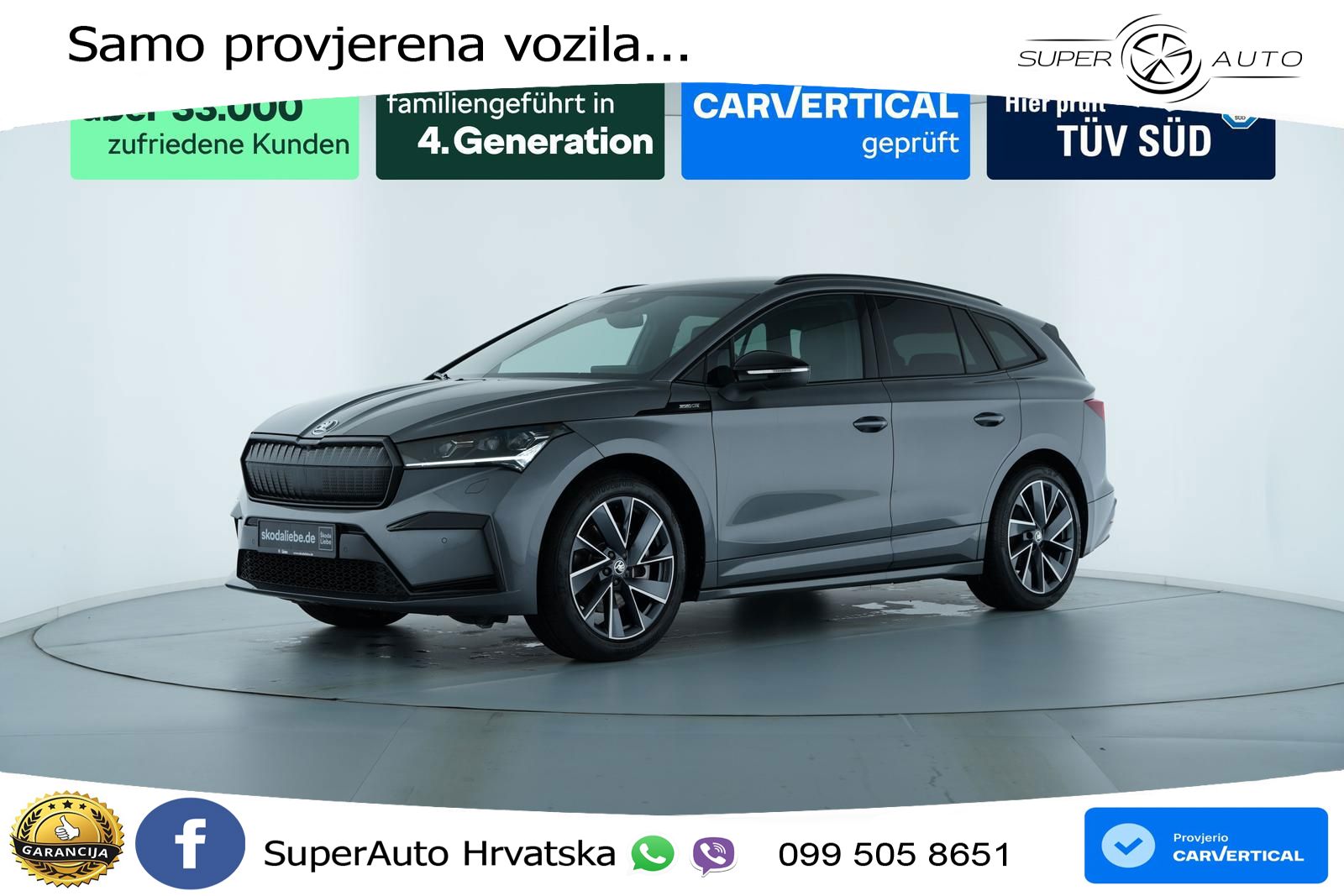 Škoda Enyaq 85 82 kWh (286 KS) SportLine LED+GR SJED+ACC