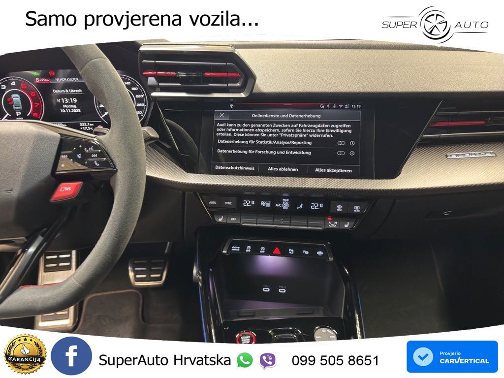 Audi RS3 Sedan 2.5 TFSI (400 KS) quattro S tronic LED+GR SJED+ACC