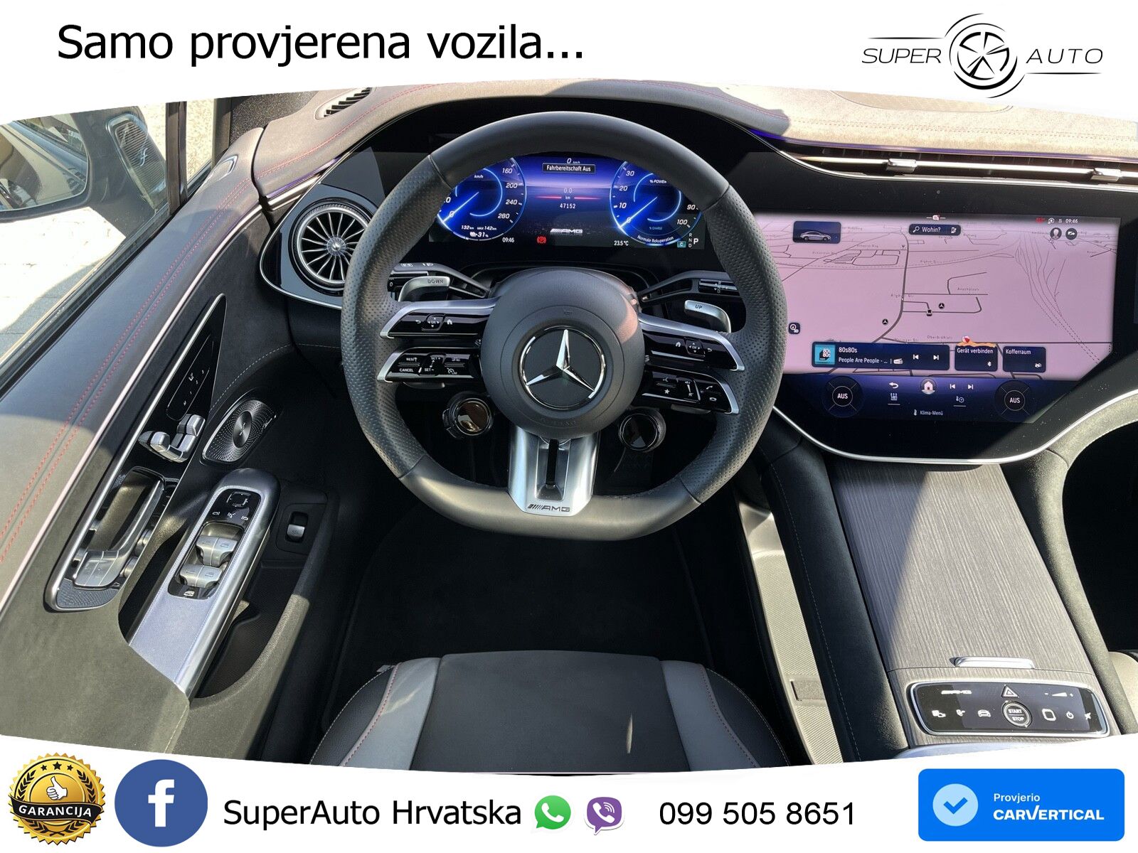 Mercedes EQE AMG 53 100 kWh (625 KS) 4MATIC+ ZRAČNI+ACC+GR SJED+KAM+PANO
