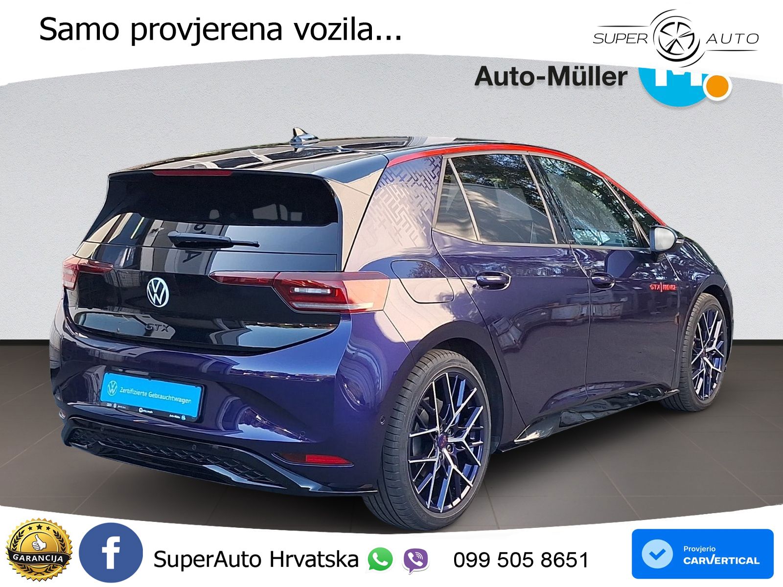 Volkswagen ID.3 GTX 84 kWh (286 KS) LED+GR SJED+ACC
