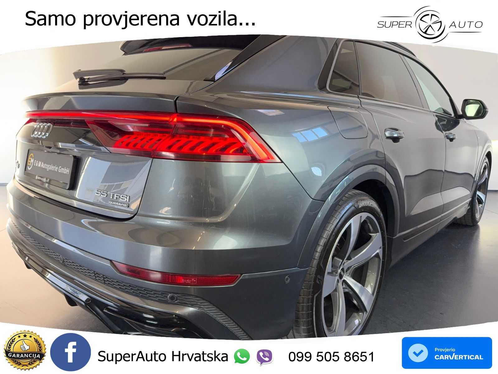 Audi Q8 55 TFSI V6 (340 KS) quattro Tiptronic S line LED+GR SJED+ACC