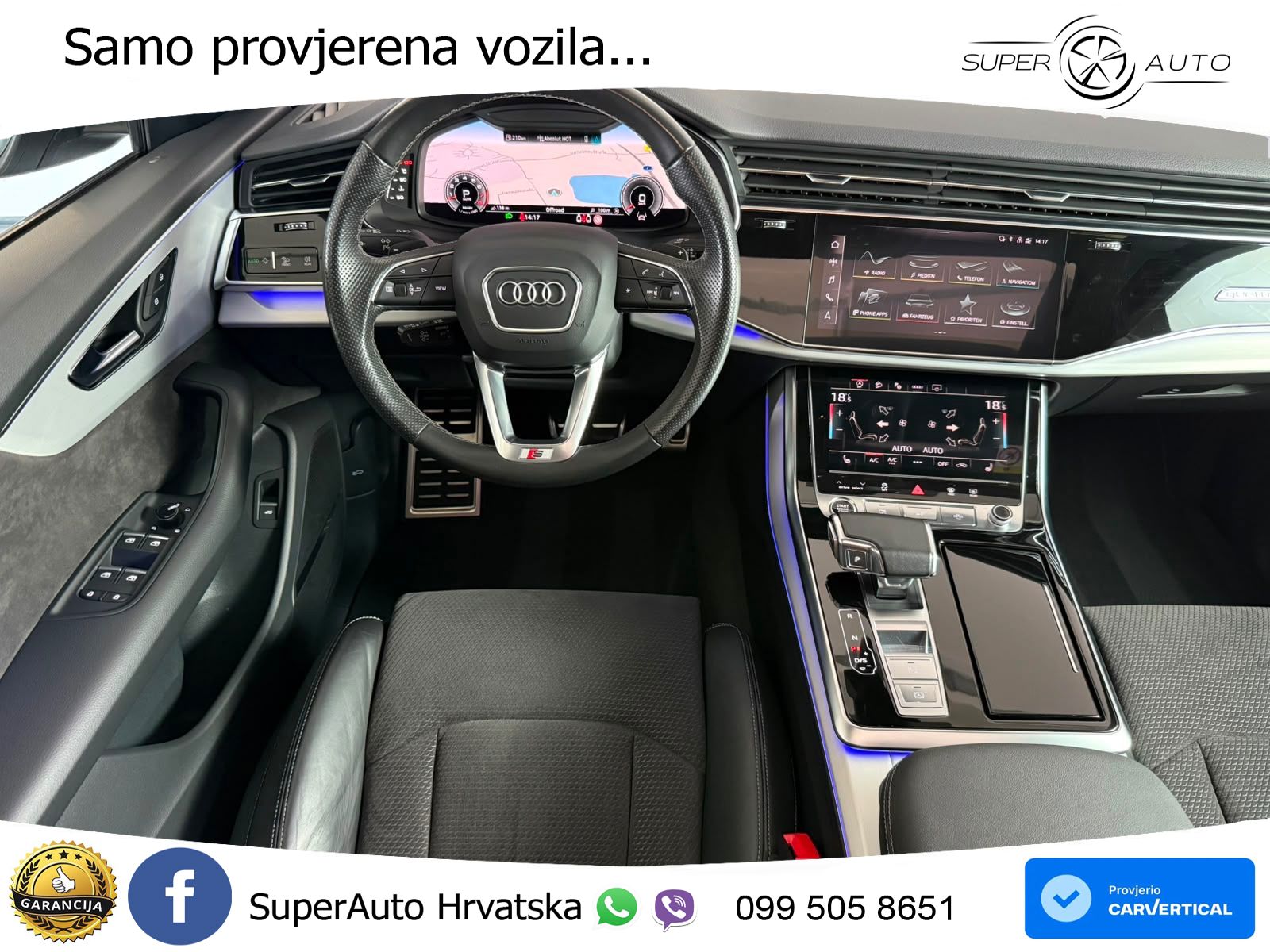 Audi Q8 55 TFSI V6 (340 KS) quattro Tiptronic S line LED+GR SJED+ACC