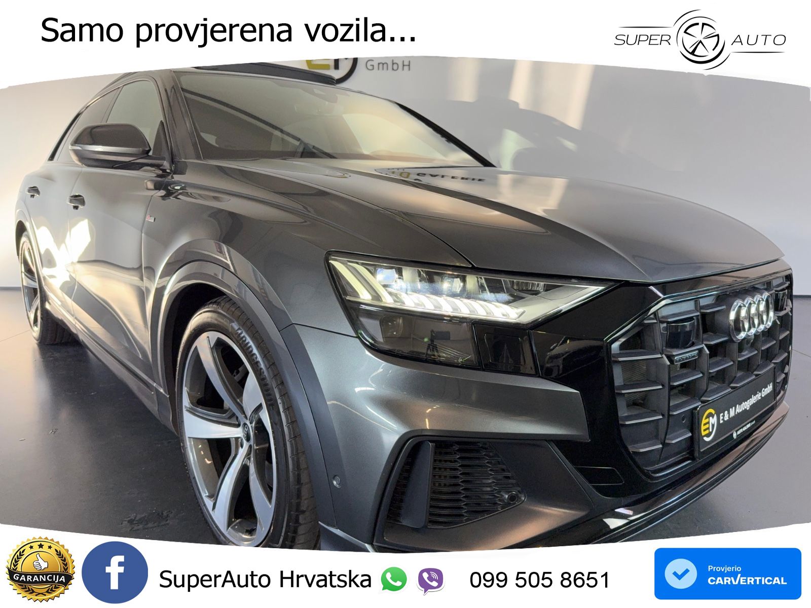 Audi Q8 55 TFSI V6 (340 KS) quattro Tiptronic S line LED+GR SJED+ACC